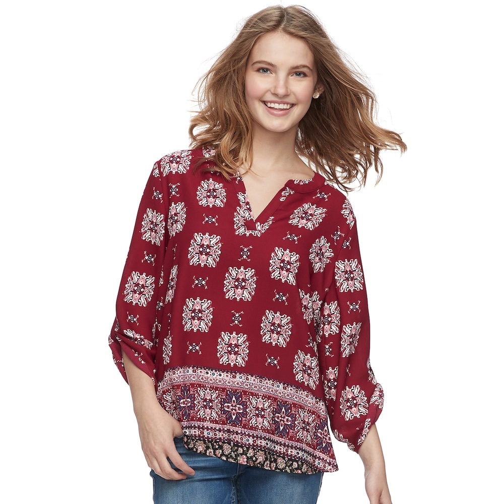 🌶 (3 For $25) Boho Style Pink Republic Top